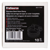 ProSource HCRAN52 Interlocked Hose Clamp, Stainless Steel, Stainless Steel, Pack of 10