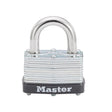 Master Lock 1-1/16 in. H X 1-3/4 in. W Laminated Steel Warded Locking Warded Padlock, Pack of 4
