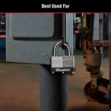 Master Lock 1-1/16 in. H X 1-3/4 in. W Laminated Steel Warded Locking Warded Padlock, Pack of 4