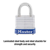 Master Lock 1 in. H X 1-1/8 in. W Laminated Steel 4-Pin Cylinder Exterior Padlock