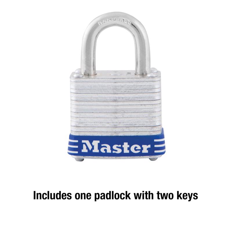 Master Lock 1 in. H X 1-1/8 in. W Laminated Steel 4-Pin Cylinder Exterior Padlock