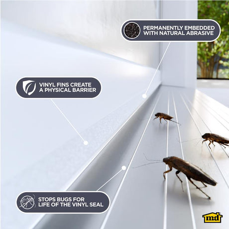 M-D Building Products DENY White Vinyl Seal For Doors 36 in. L X 2 in.