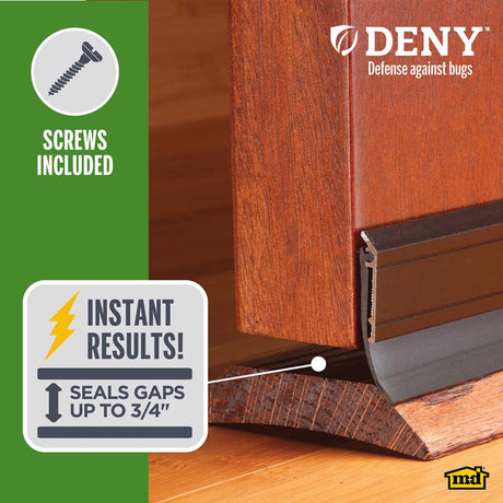 M-D Building Products DENY Bronze Aluminum/Vinyl Sweep For Doors 36 in. L X 0.25 in.