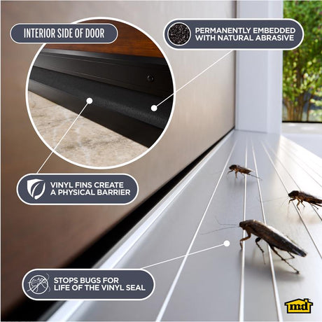 M-D Building Products DENY Bronze Aluminum/Vinyl Sweep For Doors 36 in. L X 0.25 in.