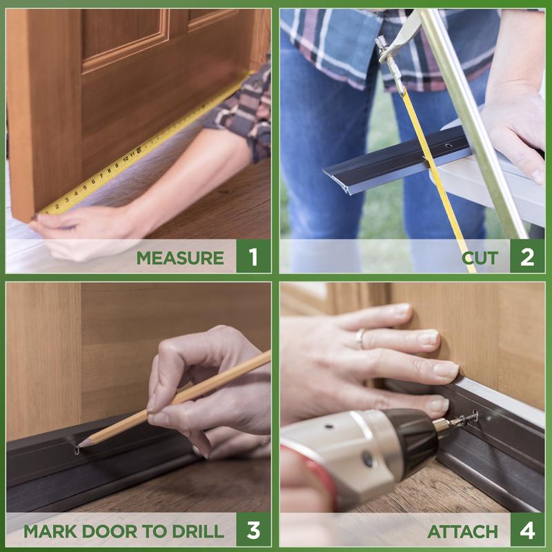 M-D Building Products DENY Bronze Aluminum/Vinyl Sweep For Doors 36 in. L X 0.25 in.