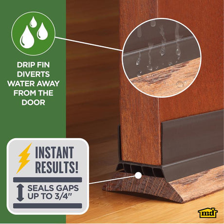 M-D Building Products DENY Brown Vinyl Seal For Doors 36 in. L X 1.75 in.