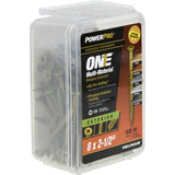 HILLMAN Power Pro No. 8 Ga. X 2-1/2 in. L Star Flat Head Coarse Multi-Material Screws