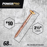 HILLMAN Power Pro No. 10 Ga. X 2-1/2 in. L Star Wafer Head Coarse Multi-Material Screws