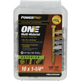 HILLMAN Power Pro No. 10 Ga. X 1-1/4 in. L Star Hex Washer Head Coarse Multi-Material Screws