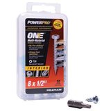 HILLMAN PowerPro No. 8 Ga. X 1/2 in. L Star Pan Head Coarse Multi-Material Screws, Pack of 5