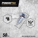 HILLMAN PowerPro No. 8 Ga. X 1/2 in. L Star Pan Head Coarse Multi-Material Screws, Pack of 5