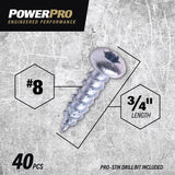 HILLMAN Power Pro No. 8 Ga. X 3/4 in. L Star Pan Head Coarse Multi-Material Screws, Pack of 5