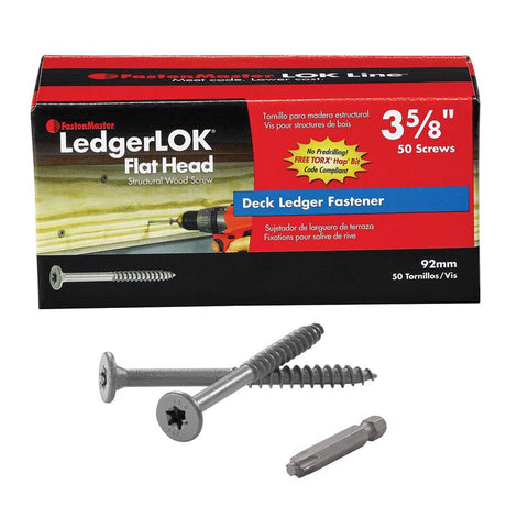 FastenMaster LedgerLok No. 12 each X 3-5/8 in. L Torx Ttap Epoxy Coarse Wood Screws 1 pk, Pack of 6