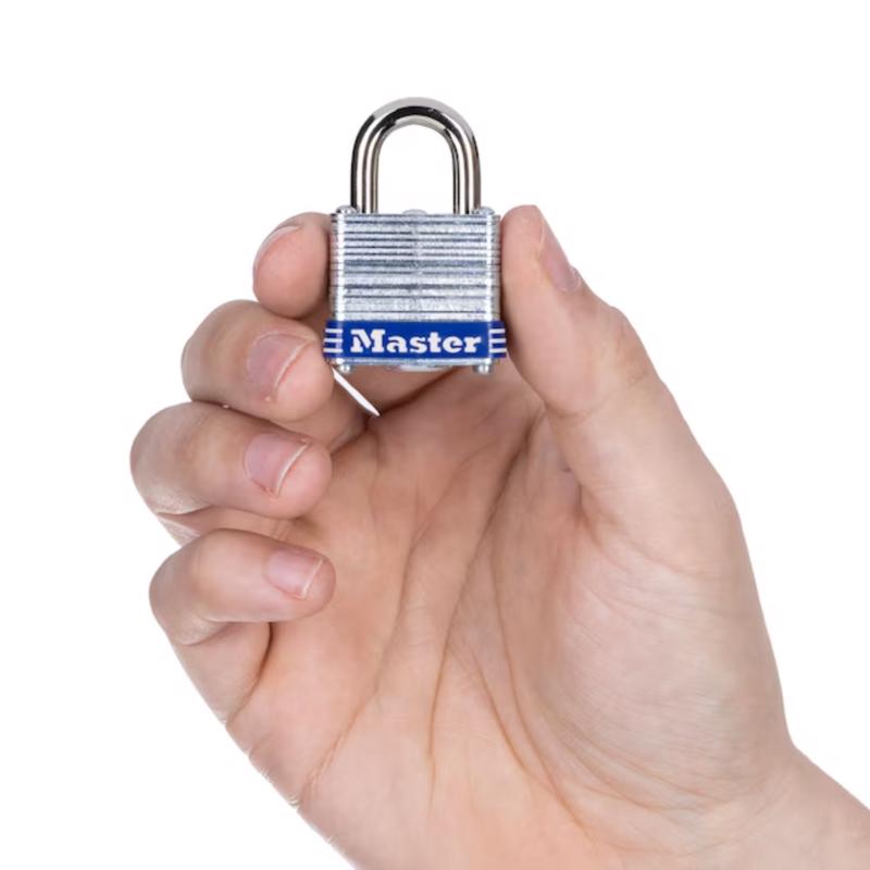 Master Lock 1 in. H X 11/16 in. W X 1-1/8 in. L Steel 4-Pin Cylinder Exterior Padlock, Pack of 6