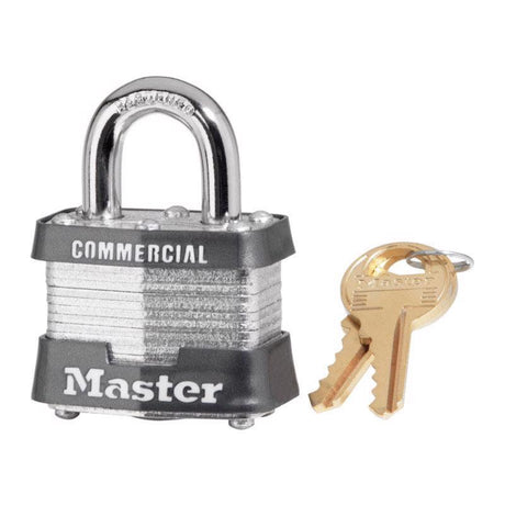 Master Lock 1-5/16 in. H X 1-9/16 in. W X 1-1/2 in. L Steel Double Locking Exterior Padlock, Pack of 6