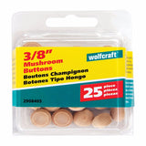 Wolfcraft Round Hardwood Mushroom Plug 3/8 in. D X 1/2 in. L 1 pk Natural