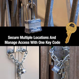 Master Lock 1-5/16 in. H X 1 in. W X 1-3/4 in. L Steel 4-Pin Cylinder Exterior Padlock, Pack of 6