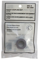 ProSource PMB-095 Faucet Coupling Nut, Brass, Silver, Chrome Plated