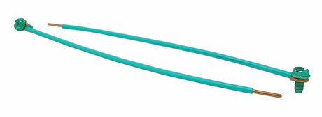 Southwire 65181440 Grounding Pigtail with Screws, 14 to 12 AWG Wire, Green