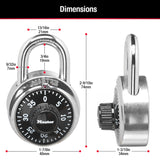 Master Lock 2-9/10 in. H X 1-7/8 in. W Steel Combination Dial Combination Padlock, Pack of 6