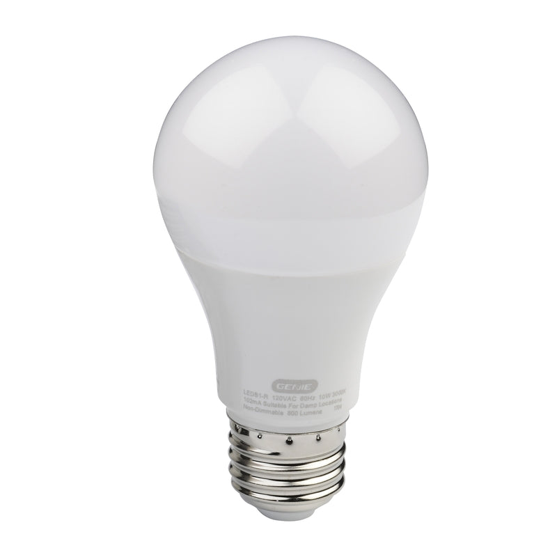 Genie Title 20 Approved A19 E26 (Medium) LED Garage Bulb Warm White 60 Watt Equivalence 1 pk