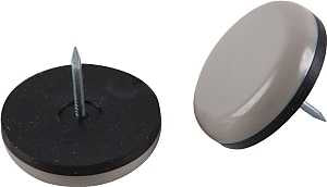 Shepherd Hardware 9249 Furniture Pad, Round, 1-1/4 in Dimensions, Polyethylene, Black/Tan, 4/PK