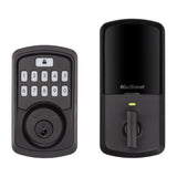 Kwikset Aura Matte Black Metal Bluetooth Keypad Entry Smart Lock