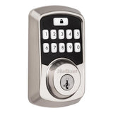 Kwikset SmartKey Aura Satin Nickel Metal Bluetooth Keypad Entry Smart Lock