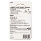 Ace 3 in. L Satin Nickel Residential Door Hinge 3 pk