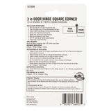 Ace 3 in. L Black Residential Door Hinge 1 pk