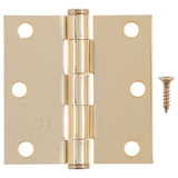 Ace 3 in. L Bright Brass Residential Door Hinge 1 pk