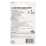 Ace 3 in. L Bright Brass Residential Door Hinge 1 pk