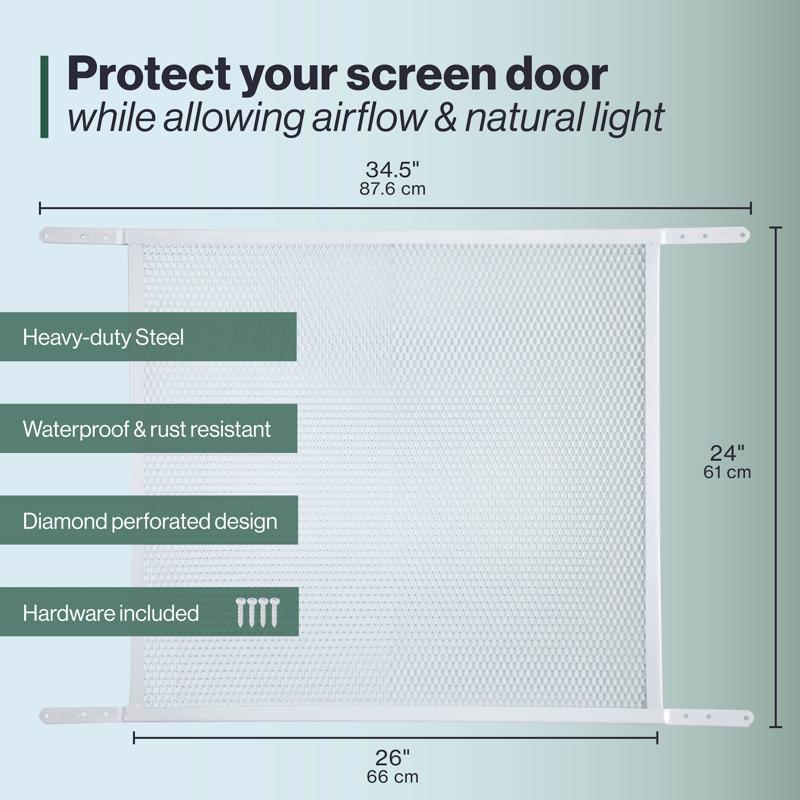 M-D Building Products 36 in. L White Steel Door Grille 1 pc, Pack of 4