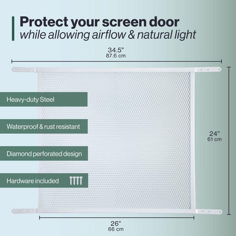 M-D Building Products 36 in. L White Steel Door Grille 1 pc, Pack of 4