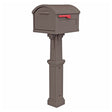 Architectural Mailboxes Grand Haven Classic Plastic Post Mount Mocha Mailbox