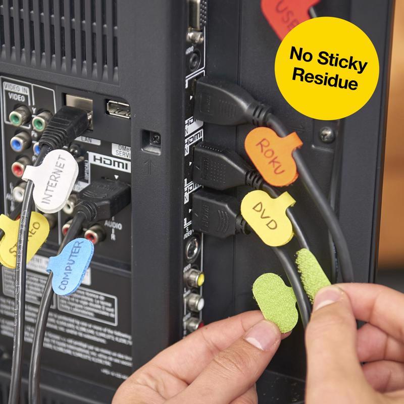 Wrap-It Cable Labels 1.2 in. L Assorted Nylon Cable Labels – Mrosupreme.com