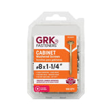 GRK Fasteners No. 8 X 1-1/4 in. L Star Climatek W-Cut Cabinet Screws 100 pk