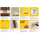 GRK Fasteners No. 8 in. X 2-1/2 in. L Star Trim Head W-Cut Trim Screws