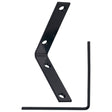 Hampton 3.5 in. H X 0.75 in. W X 3.5 in. D Black Steel Inside L Corner Brace, Pack of 10