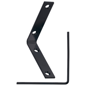 Hampton 3.5 in. H X 0.75 in. W X 3.5 in. D Black Steel Inside L Corner Brace, Pack of 10