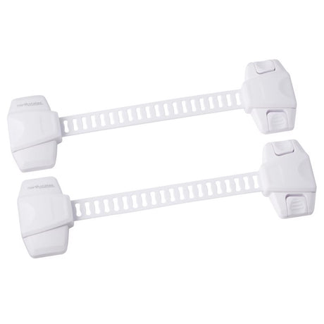 North States Toddleroo White Plastic Strap Lock 2 pk