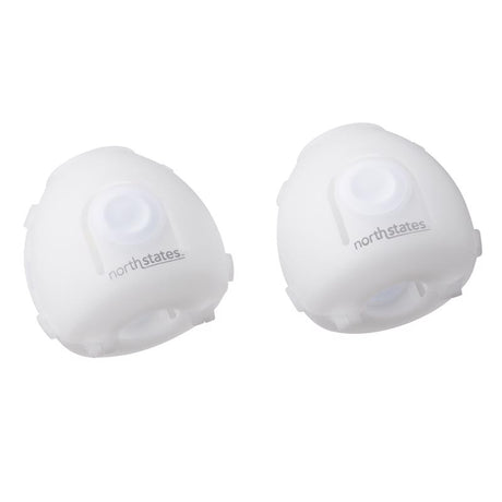 North States Toddleroo White Plastic Door Knob Covers 2 pk