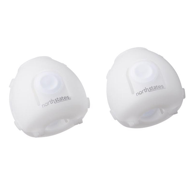 North States Toddleroo White Plastic Door Knob Covers 2 pk