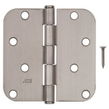 Ace 4 in. L Satin Nickel Residential Door Hinge 3 pk