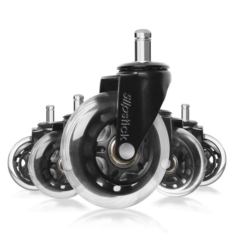 Slipstick 3 in. D Swivel Rubber Caster 500 lb 5 pk
