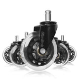 Slipstick 3 in. D Swivel Rubber Caster 500 lb 5 pk