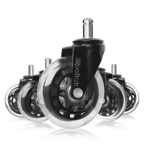 Slipstick 3 in. D Swivel Rubber Caster 500 lb 5 pk