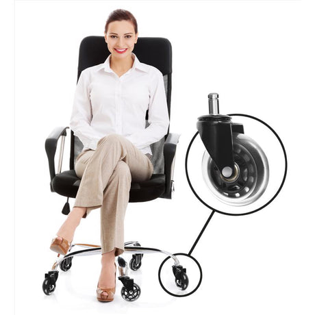 Slipstick 3 in. D Swivel Rubber Caster 500 lb 5 pk