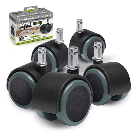 Slipstick 2 in. D Swivel Rubber Caster 330 lb 5 pk, Pack of 4