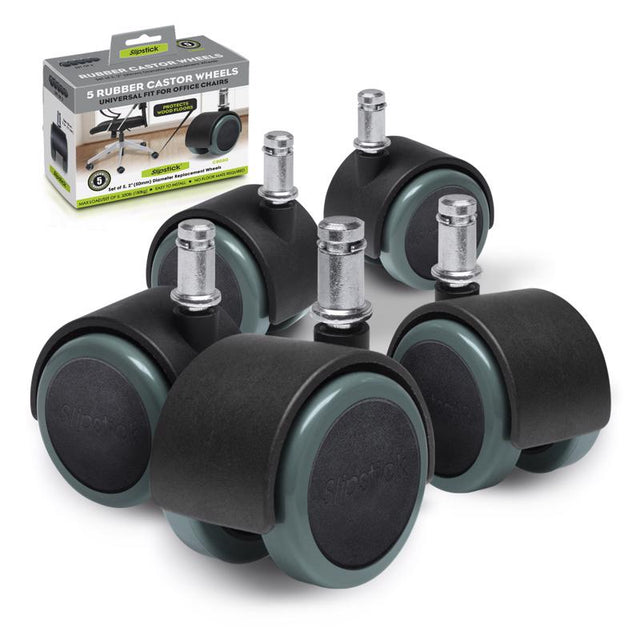 Slipstick 2 in. D Swivel Rubber Caster 330 lb 5 pk, Pack of 4